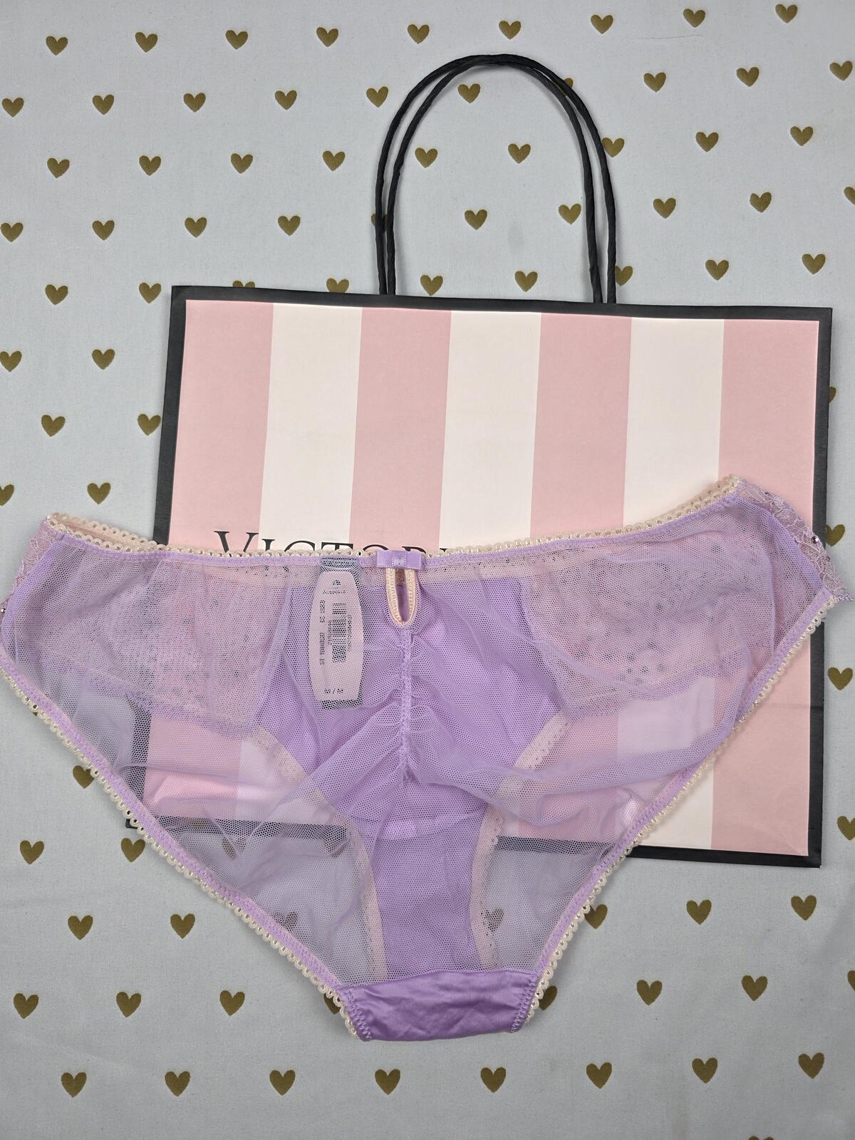 SEXY LITTLE THINGS BLING Studded Cheeky NEW NWT Panties Purple Lace Satin MEDIUM
