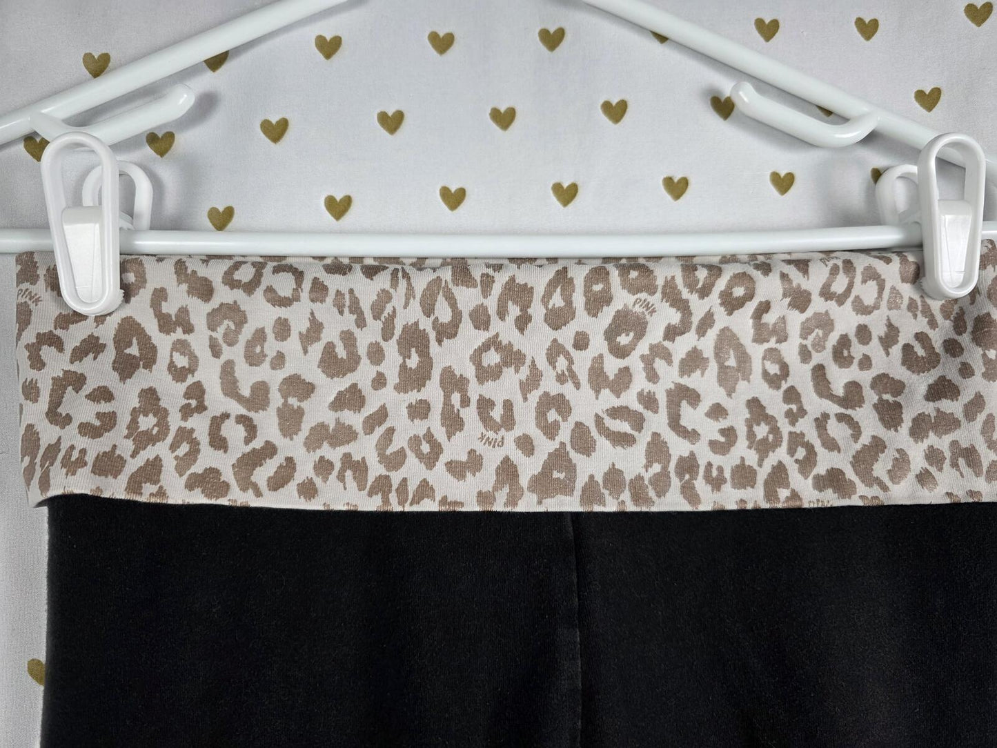 Victorias Secret PINK CHEETAH LEOPARD Capri FOLDOVER Yoga Pants Vintage XS