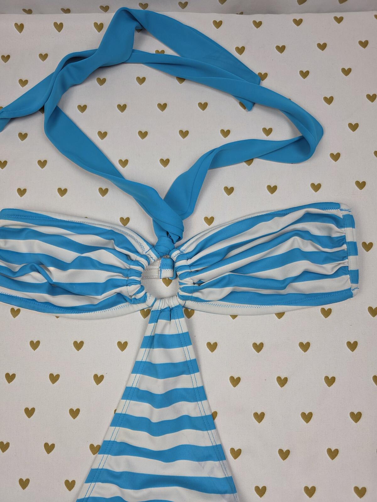 Very RARE VINTAGE 06 Victoria's Secret PINK Monokini Cutout One Piece Stripes M