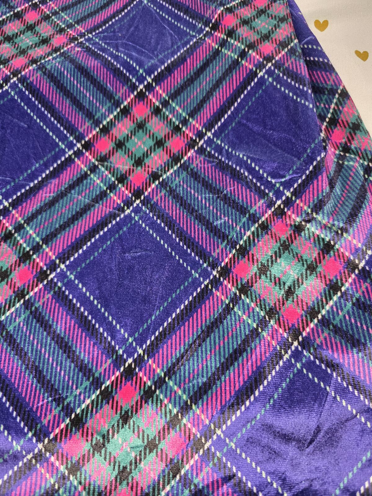 Victorias Secret NEW Nwt Plaid Velved Nightie Slip Dress Strappy XS