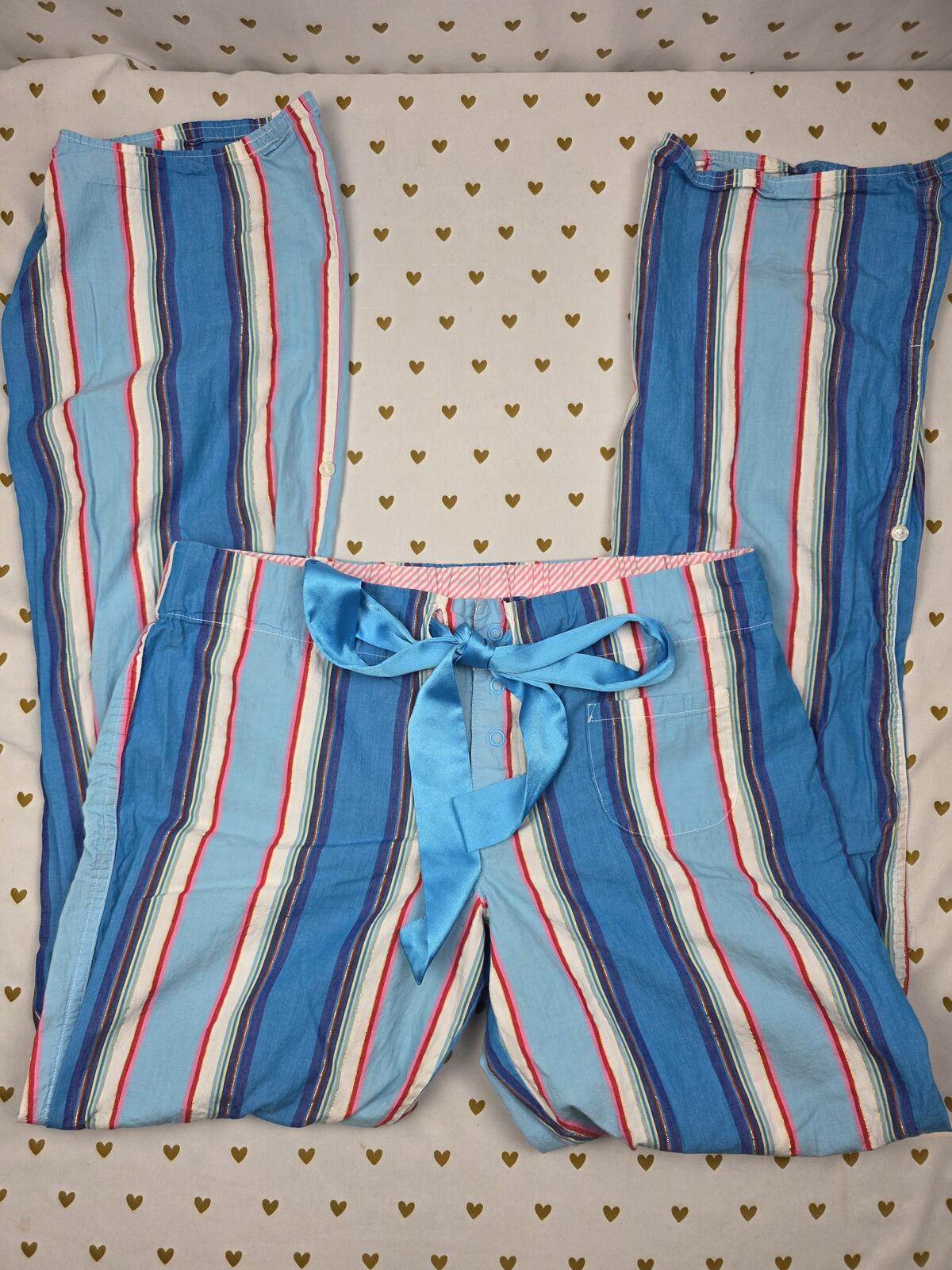 Victorias Secret PINK Vintage Cotton Striped Pajama Pants PJ Sleep Bottoms XS 06