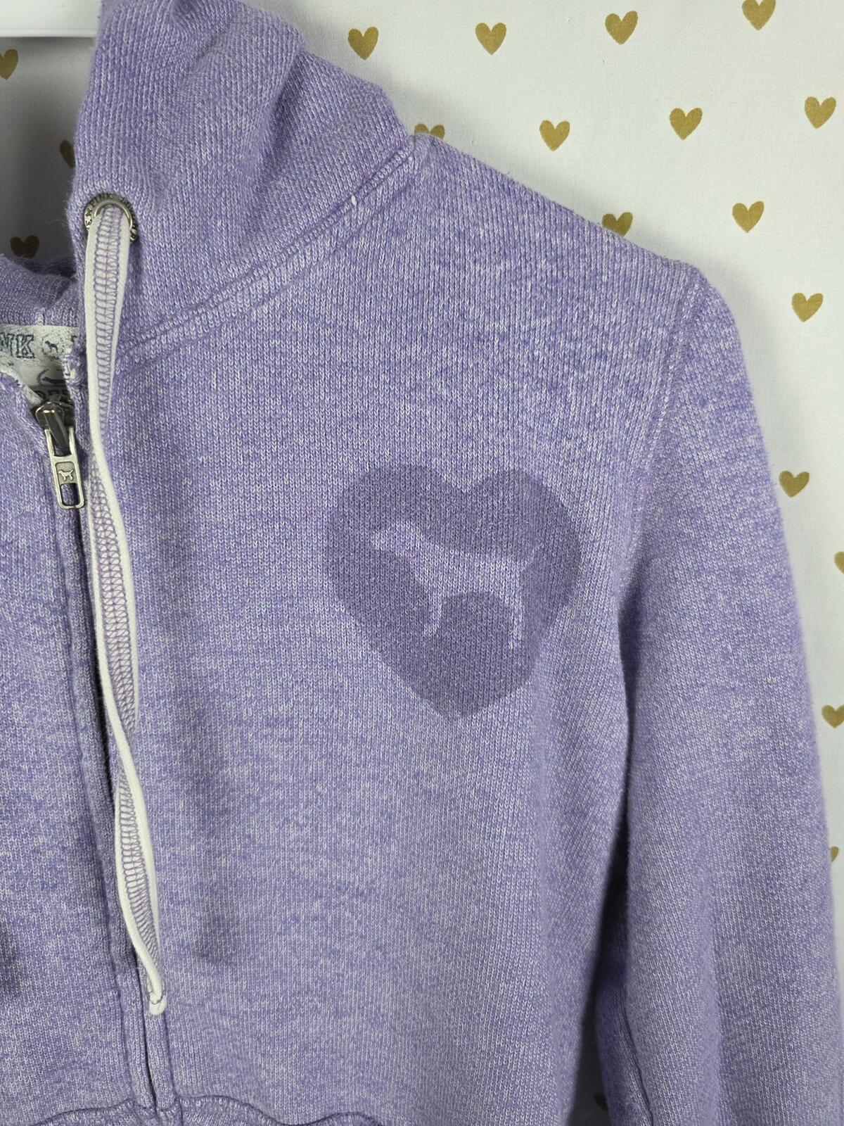Victorias Secret Pink Vintage Purple Sweats Hoodie Jacket 86 LOVE Set MEDIUM SM
