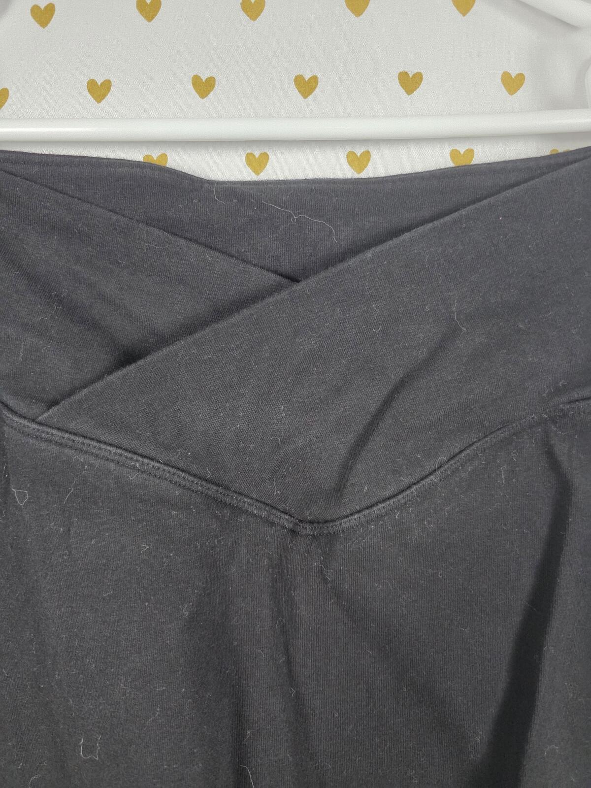 Victoria's Secret PINK Cross Front Skirt SKORTS Shorts Black Medium