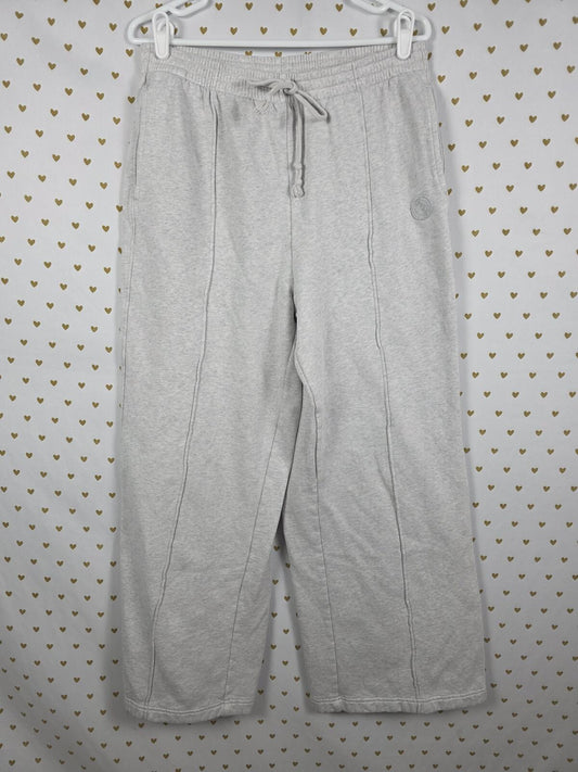 Victorias Secret PINK Flare Grey Pleated Sweats Sweatpants Large