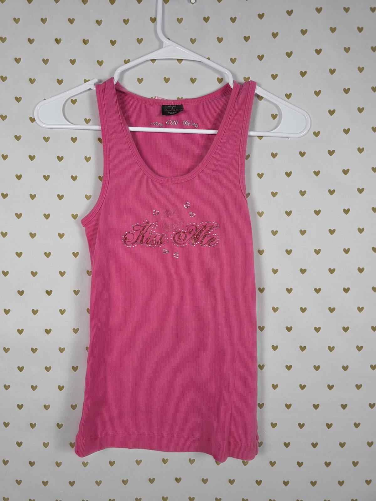 Victorias Secret SEXY LITTLE THINGS Vintage KISS ME Tank Top MEDIUM Bling
