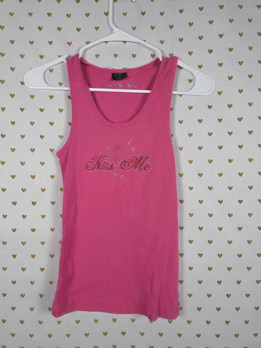 Victorias Secret SEXY LITTLE THINGS Vintage KISS ME Tank Top MEDIUM Bling