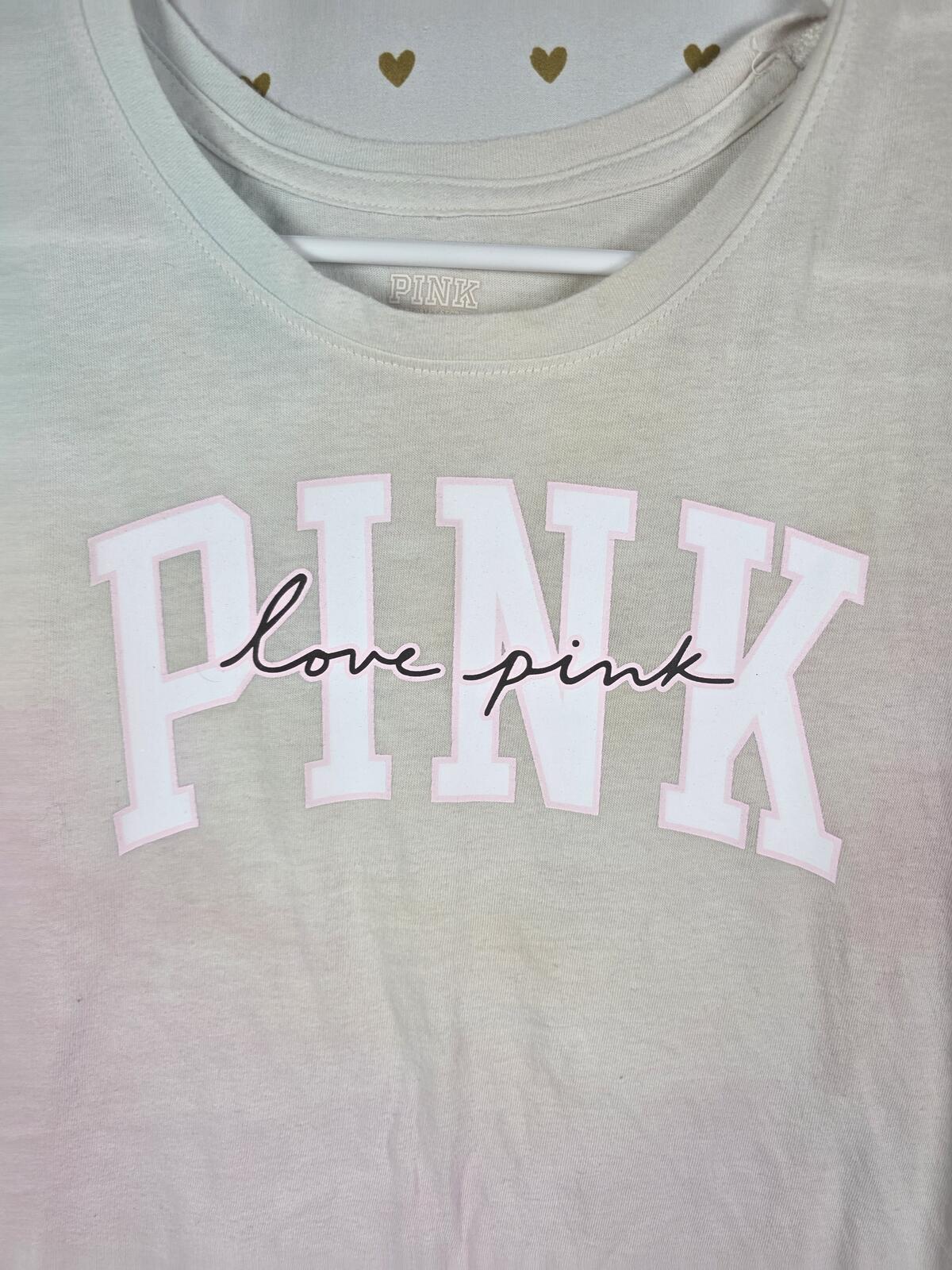 Victorias Secret PINK NWT Yoga Pants & matching TEE SHIRT SET 2pc XS Rainbow