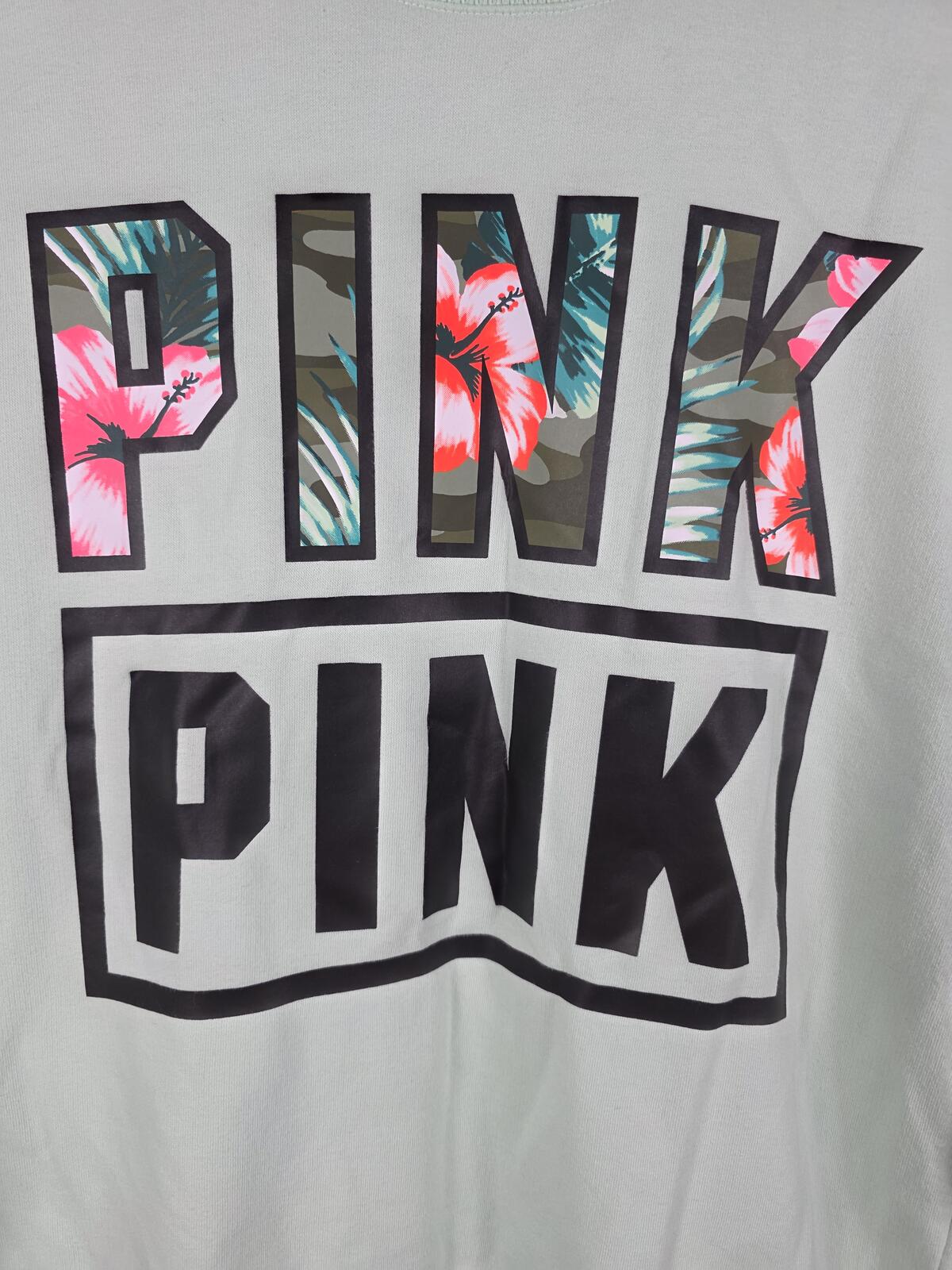 Victorias Secret Pink Hawaiian Floral Sweats Joggers Sweater SET 2pc SMALL