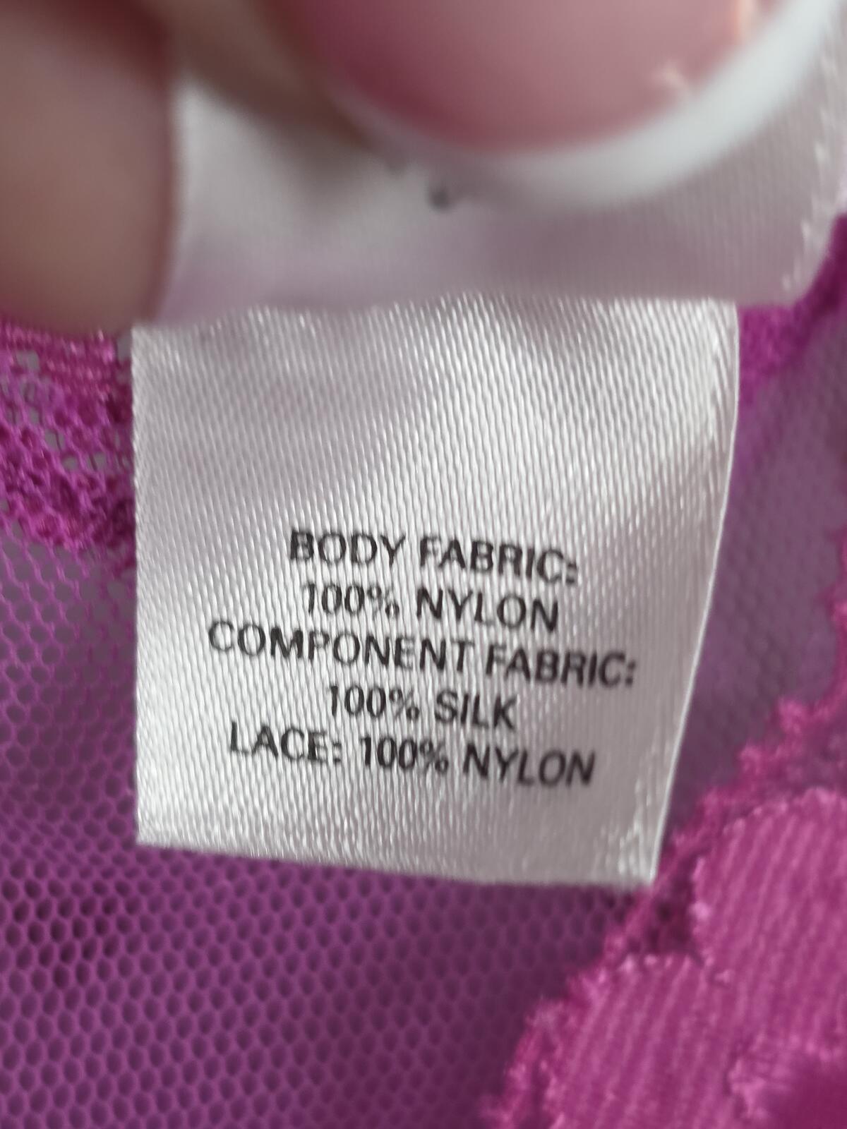 Victorias Secret Purple Silk Babydoll Mesh Dress Nightie Lingerie Vintage MEDIUM