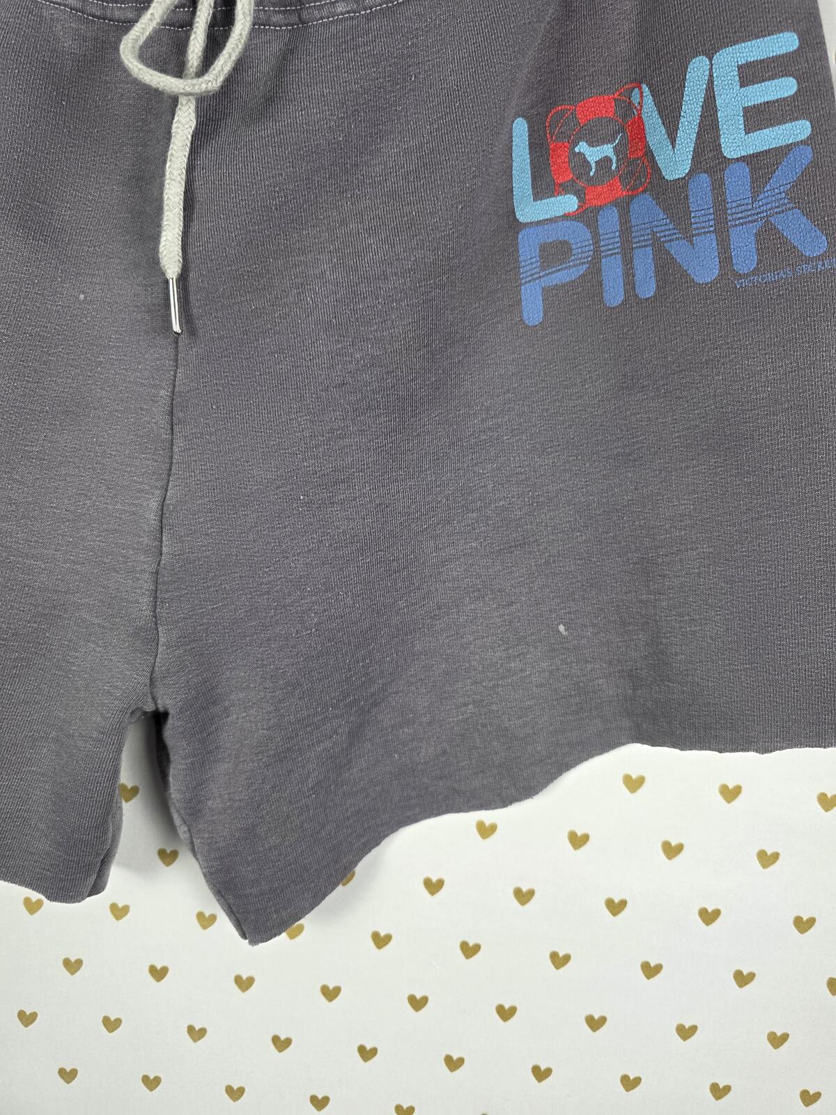 Victorias Secret LOVE PINK Grey Lifeguard Sweat Shorts VINTAGE Sweats Medium