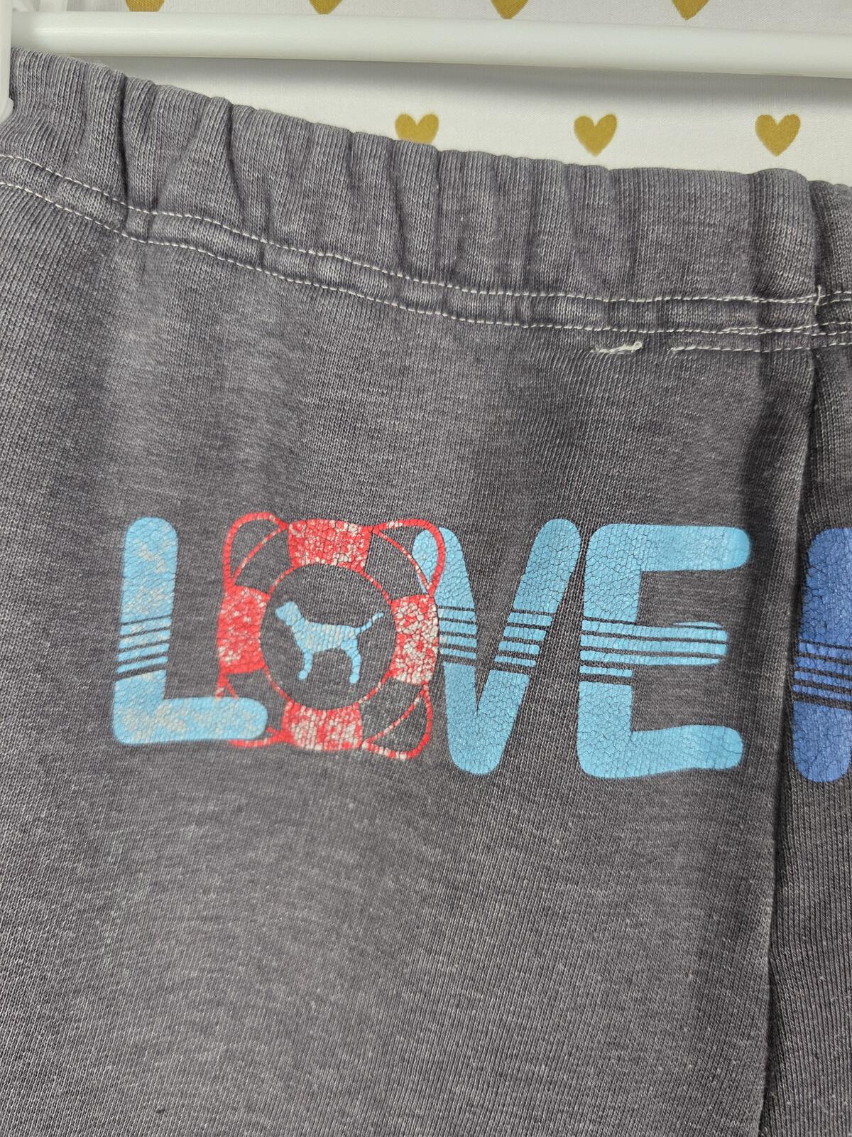 Victorias Secret LOVE PINK Grey Lifeguard Sweat Shorts VINTAGE Sweats Medium
