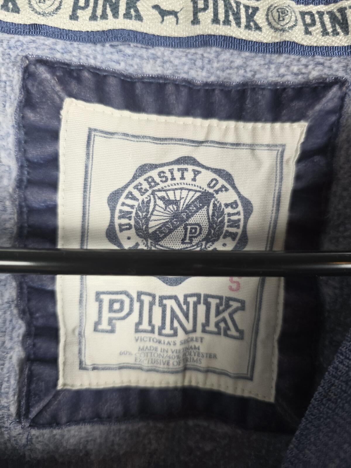 Victorias Secret Pink Vintage y2K UNIVERSITY 86 Crew Sweater SMALL