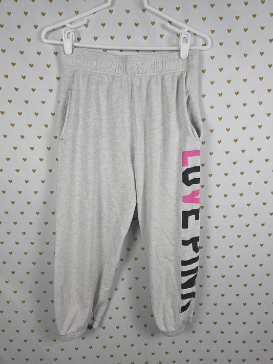 Victorias Secret PINK LOVE Capri Cropped Sweats Sweatpants Joggers XS