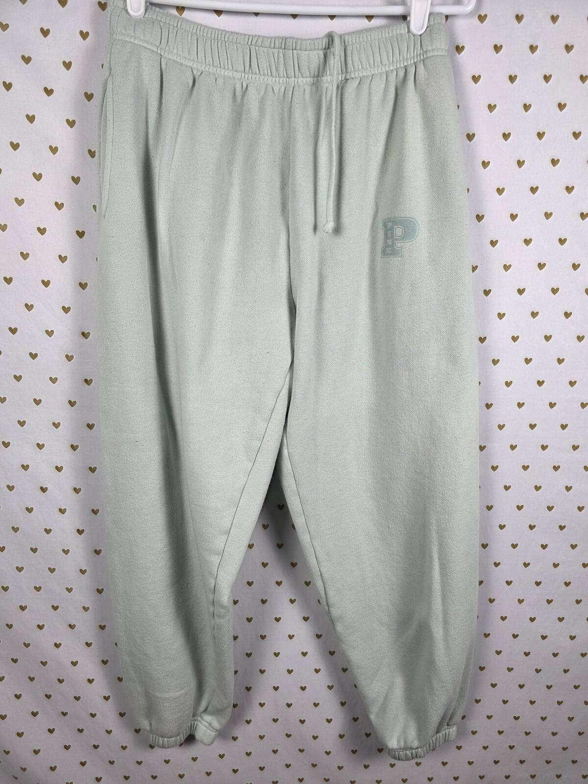 Victorias Secret PINK 2PC Mint Green Set Sweater Joggers Sweatpants med Large