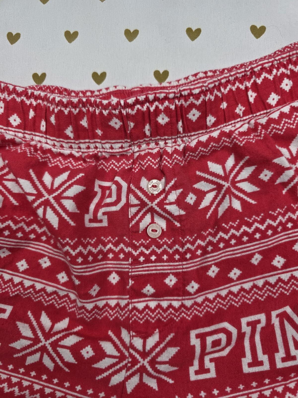 Victorias Secret PINK RED I ONLY SLEEP IN  Sleep Shorts Boxers Pajama Bottoms XS