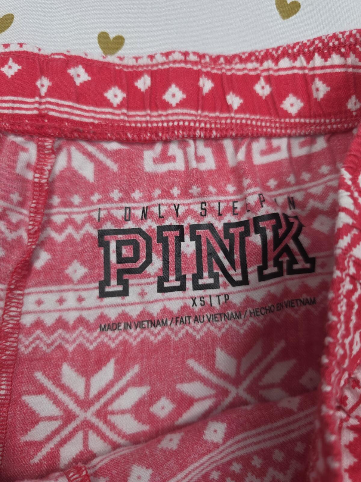 Victorias Secret PINK RED I ONLY SLEEP IN  Sleep Shorts Boxers Pajama Bottoms XS