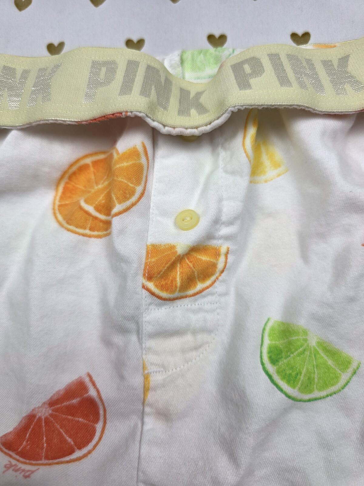 Victorias Secret PINK Fruit SIlky Small  Sleep Shorts Boxers Pajama Bottoms
