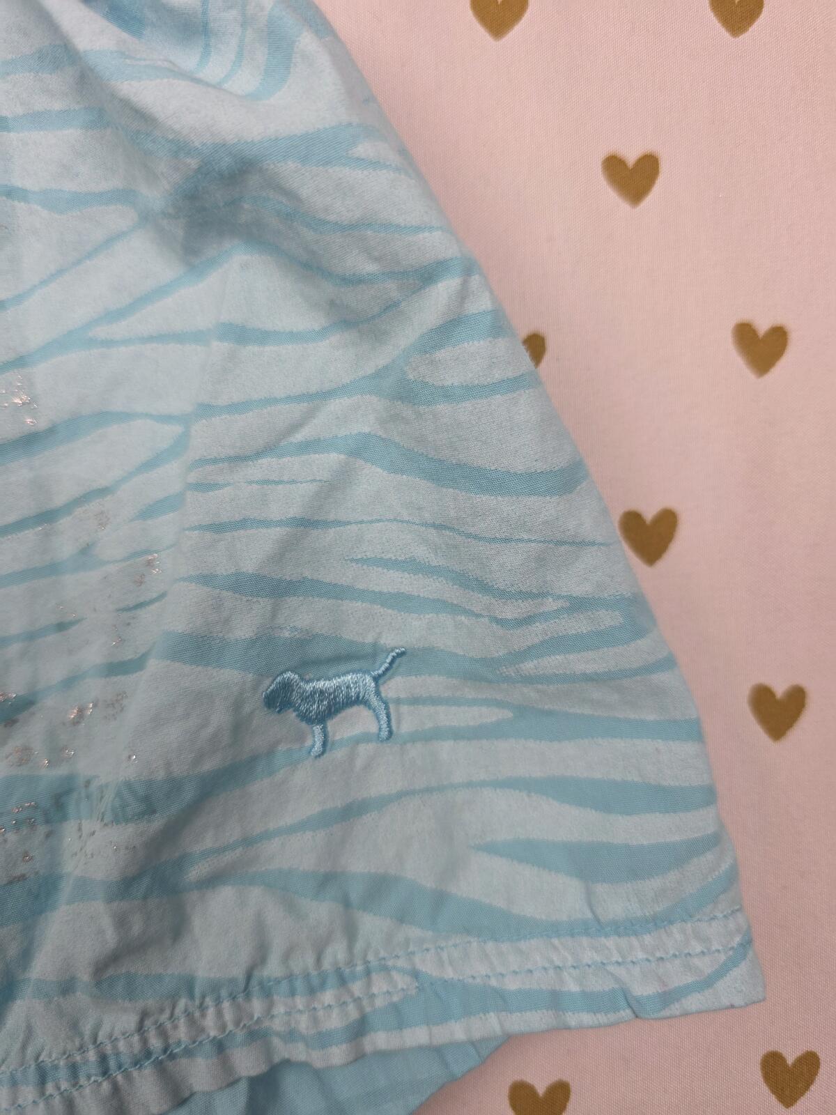 Victorias Secret PINK VINTAGE Diaper Butt Boyfriend ZEBRA Shorts Boxers Pajama L