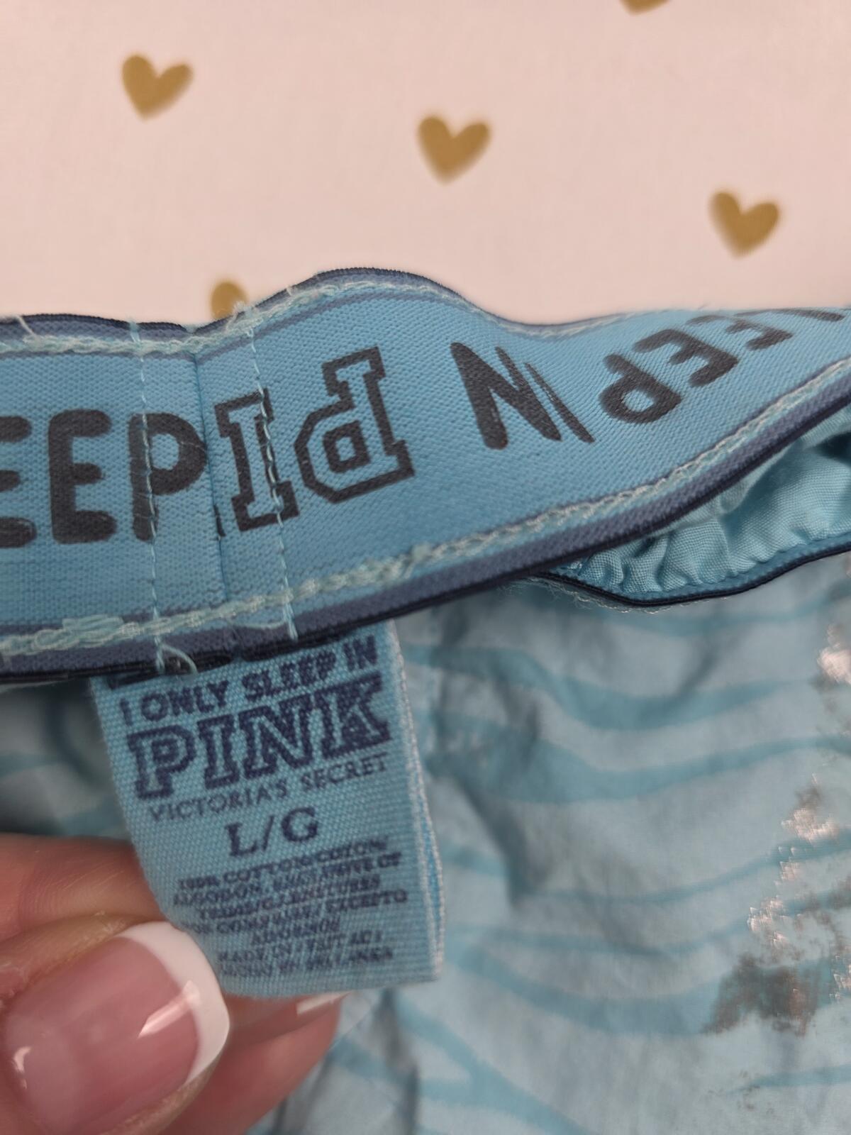 Victorias Secret PINK VINTAGE Diaper Butt Boyfriend ZEBRA Shorts Boxers Pajama L