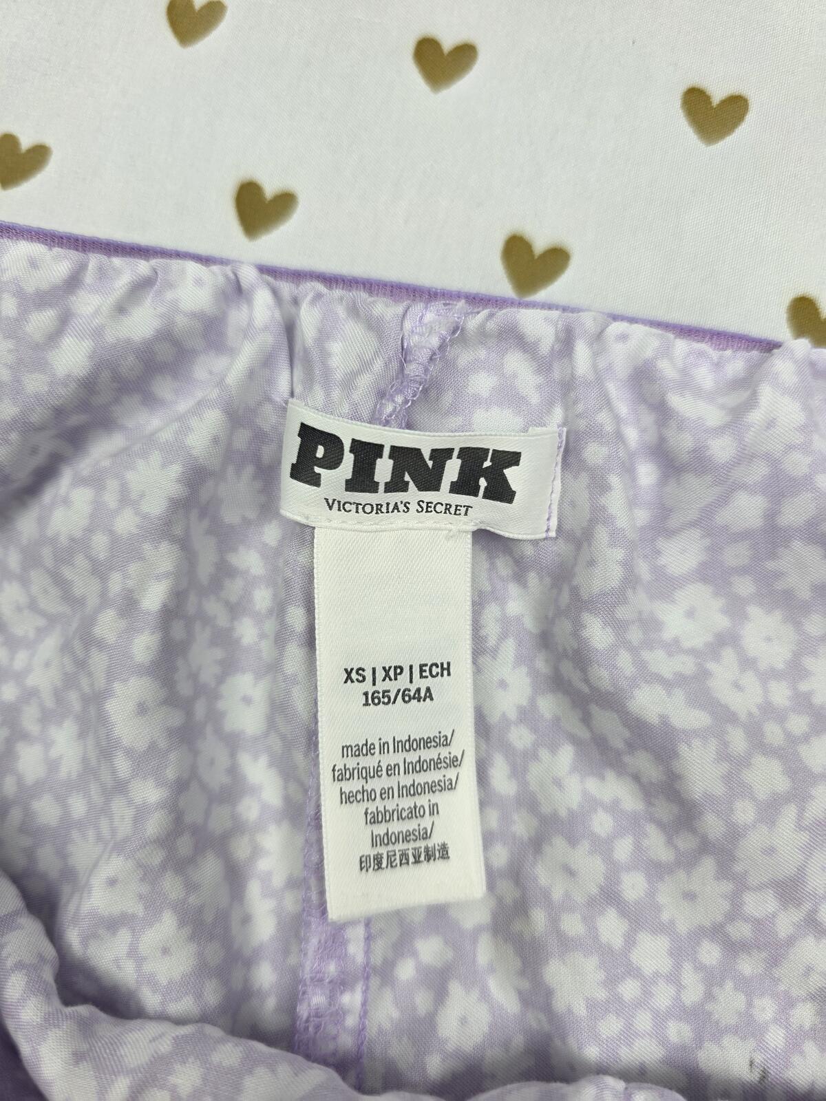 Victorias Secret PINK Purple Silky XS Sleep Shorts Boxers Pajama Bottoms