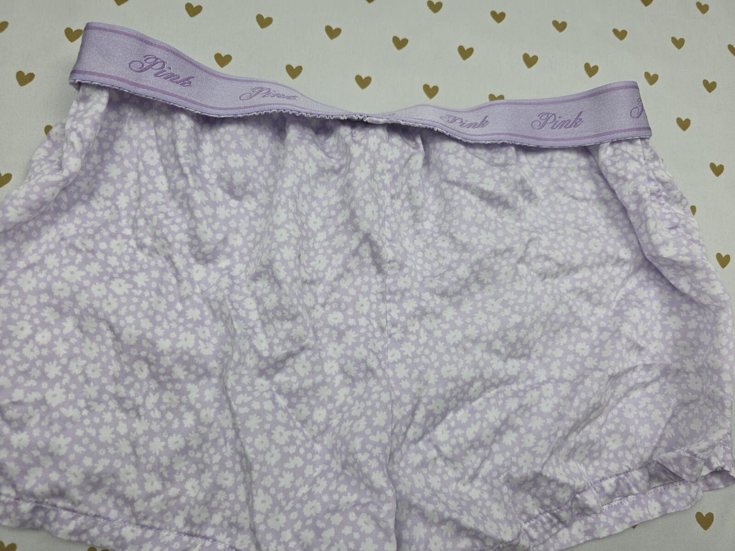 Victorias Secret PINK Purple Silky XS Sleep Shorts Boxers Pajama Bottoms