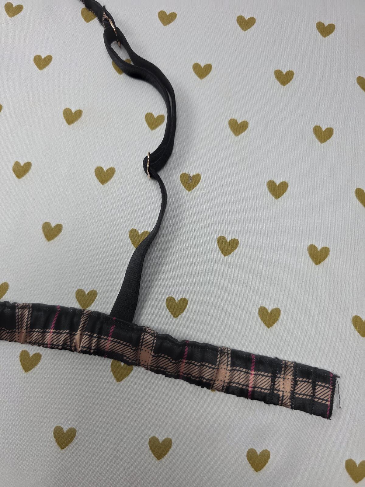 Victorias Secret  Satin Plaid Sexy Bralette Bra Top Tank  XL