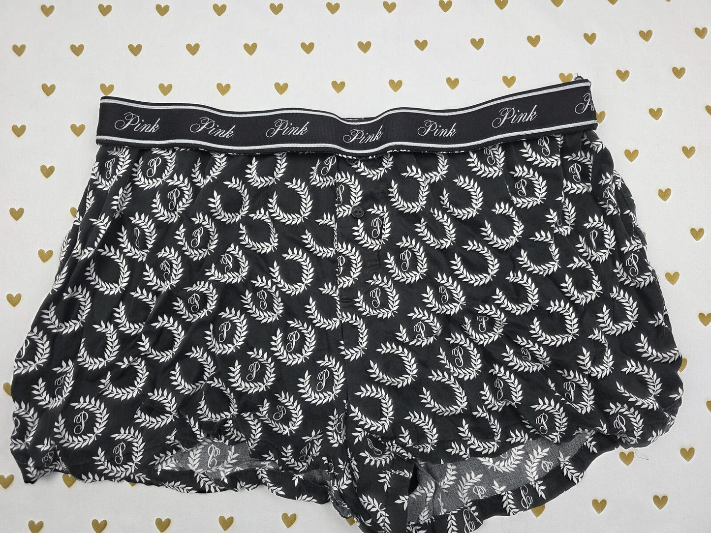 Victorias Secret PINK SMALL crest Sleep Shorts Boxers Pajama Bottoms