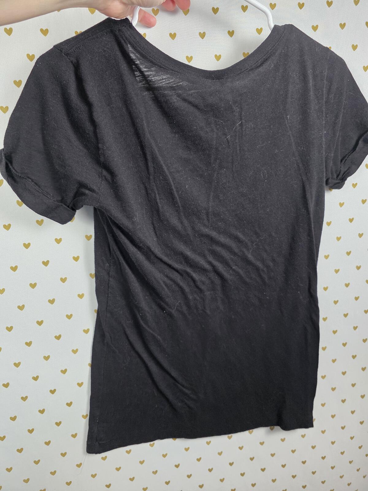 Victorias Secret PINK Rare ZEBRA BLING SEQUINED Vintage Y2K Tee shirt Black SM