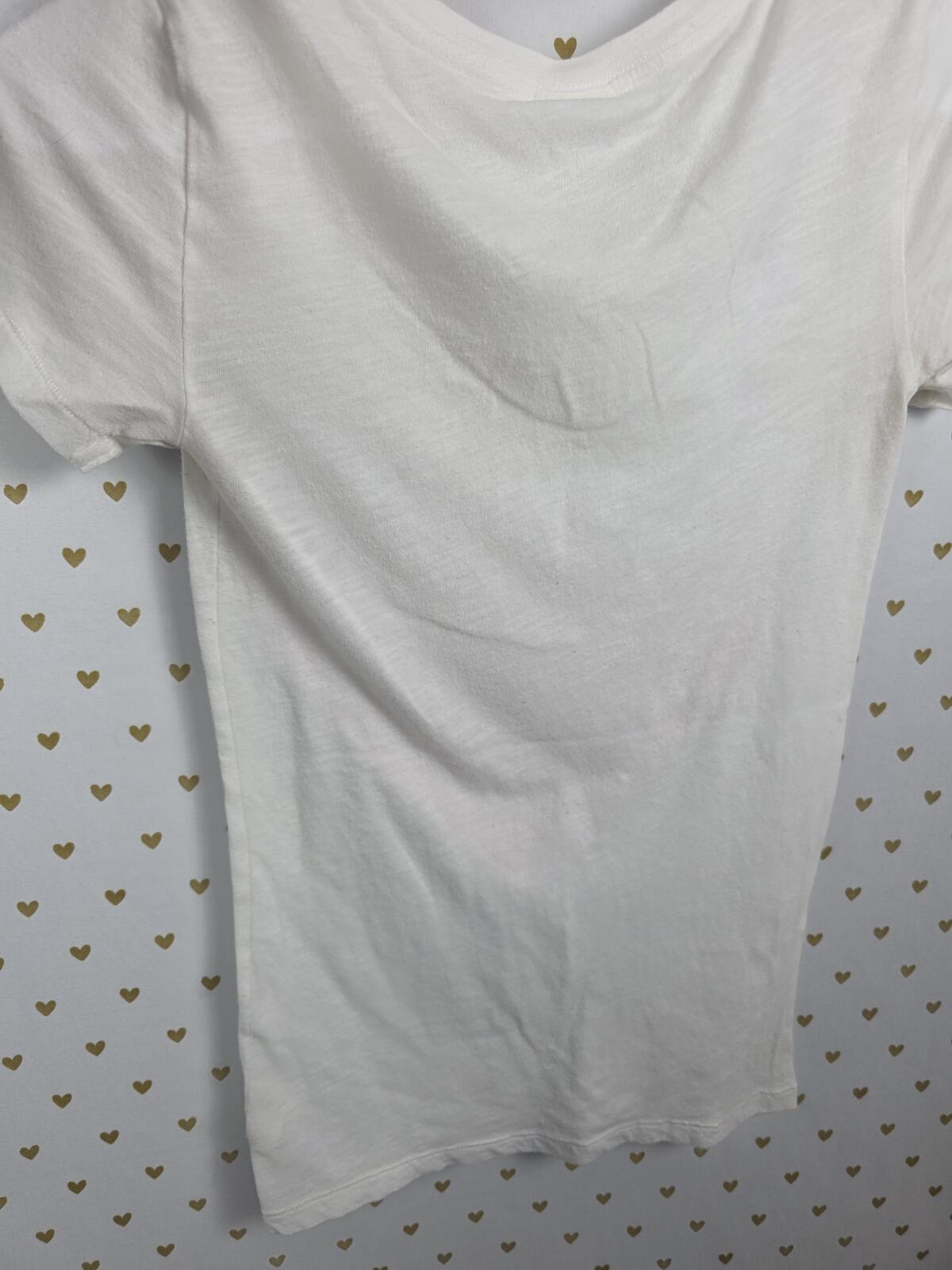 Victorias Secret PINK Vintage Y2k HEART BLING White Tee shirt XS Sequined