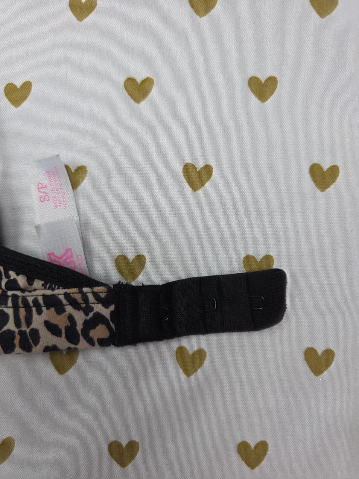 Victorias Secret Pink Animal print Leopard Small Bralette Bra Top Tank