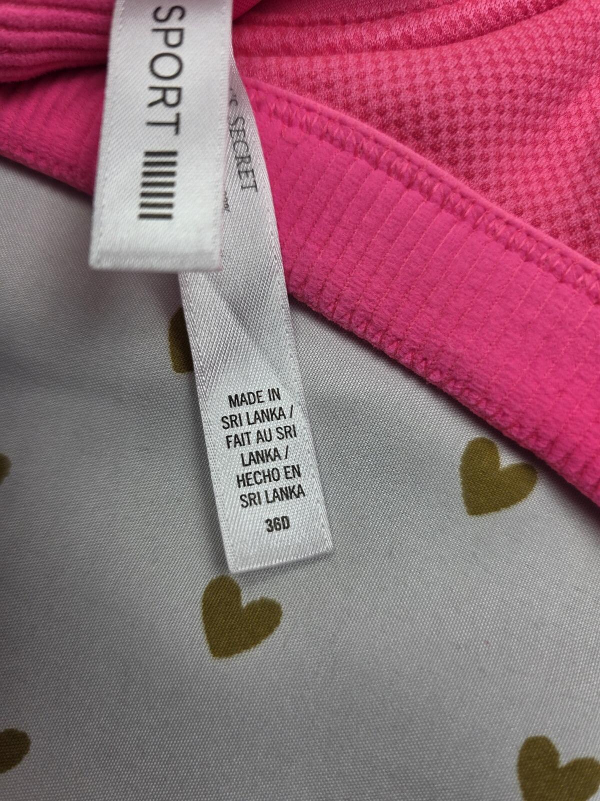 Victorias Secret SPORT Pink 36D Supportive Exercise Sports Bra