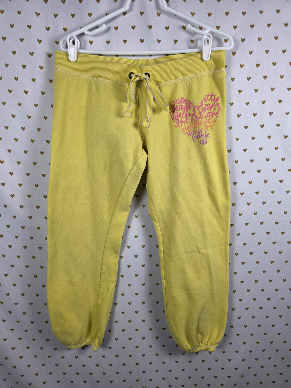 Victorias Secret PINK Heart Logo Logo BUTT Sweats Sweatpants Medium