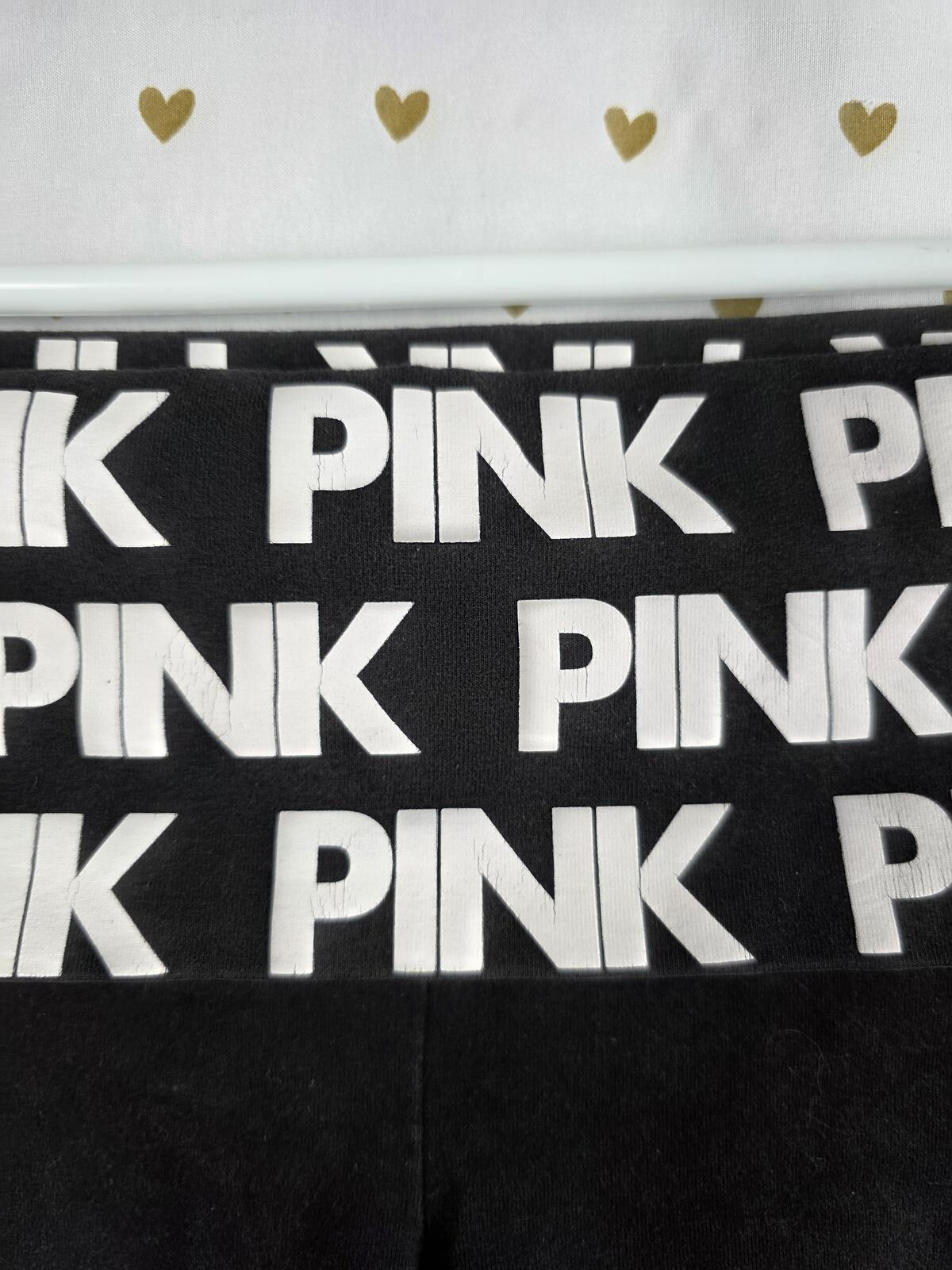 Victorias Secret PINK Logo Vintage FOLDOVER Yoga Shorts Small Y2k