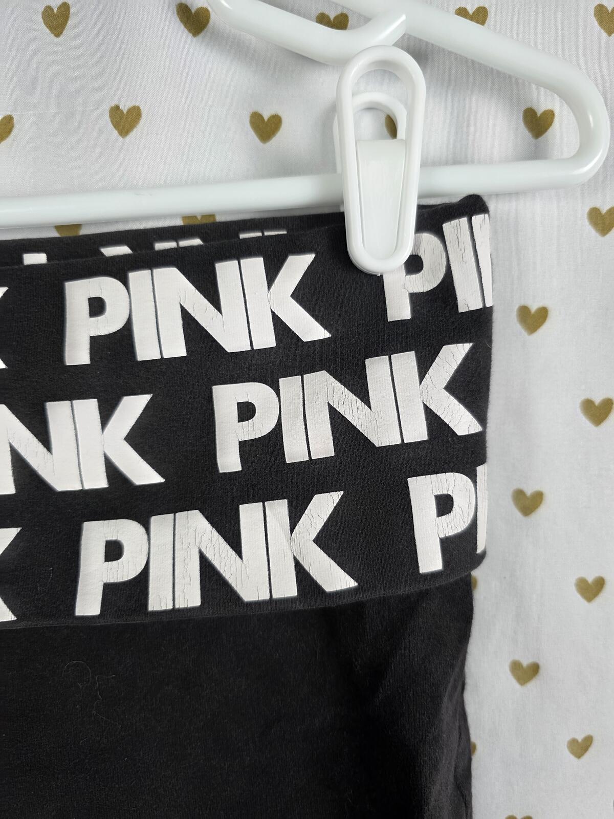 Victorias Secret PINK Logo Vintage FOLDOVER Yoga Shorts Small Y2k