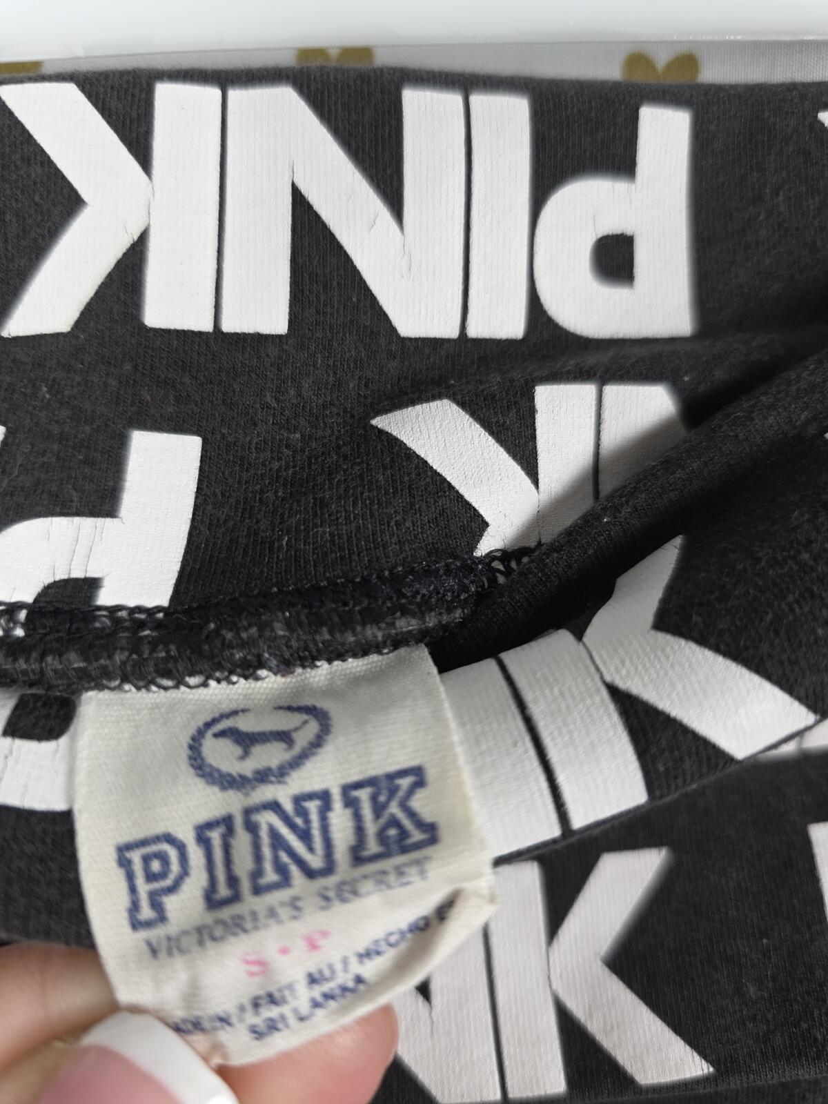 Victorias Secret PINK Logo Vintage FOLDOVER Yoga Shorts Small Y2k