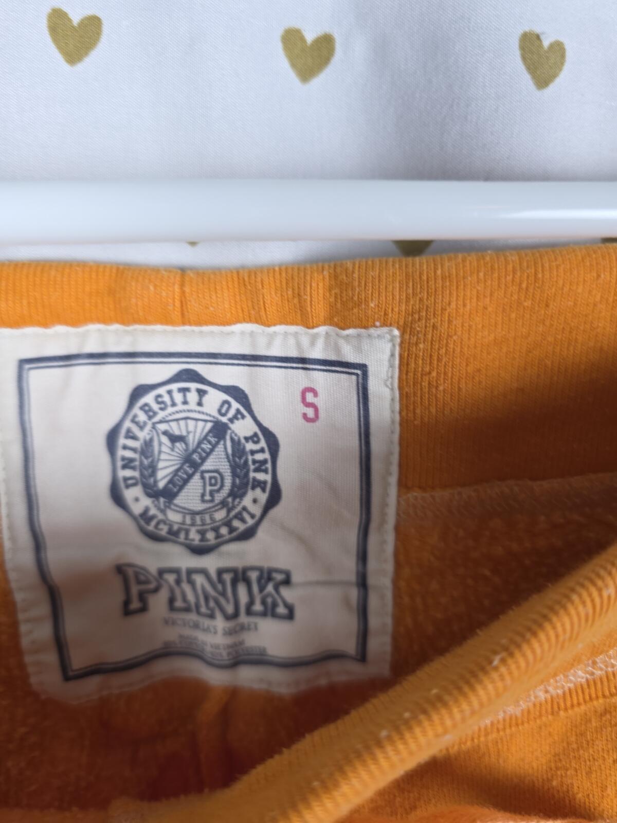 Victorias Secret PINK GO Capri Cropped Sweats Joggers Sweatpants Small LOGO BUTT