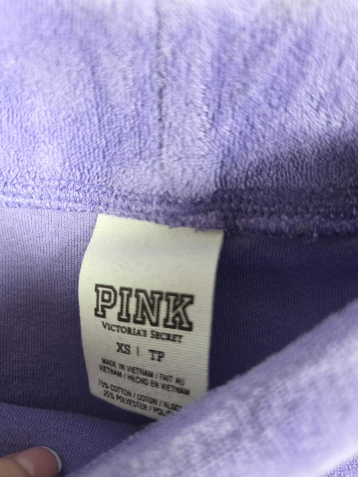 Victorias Secret PINK  BLING vintage Rare Purple Sequined VELOUR Shorts xs