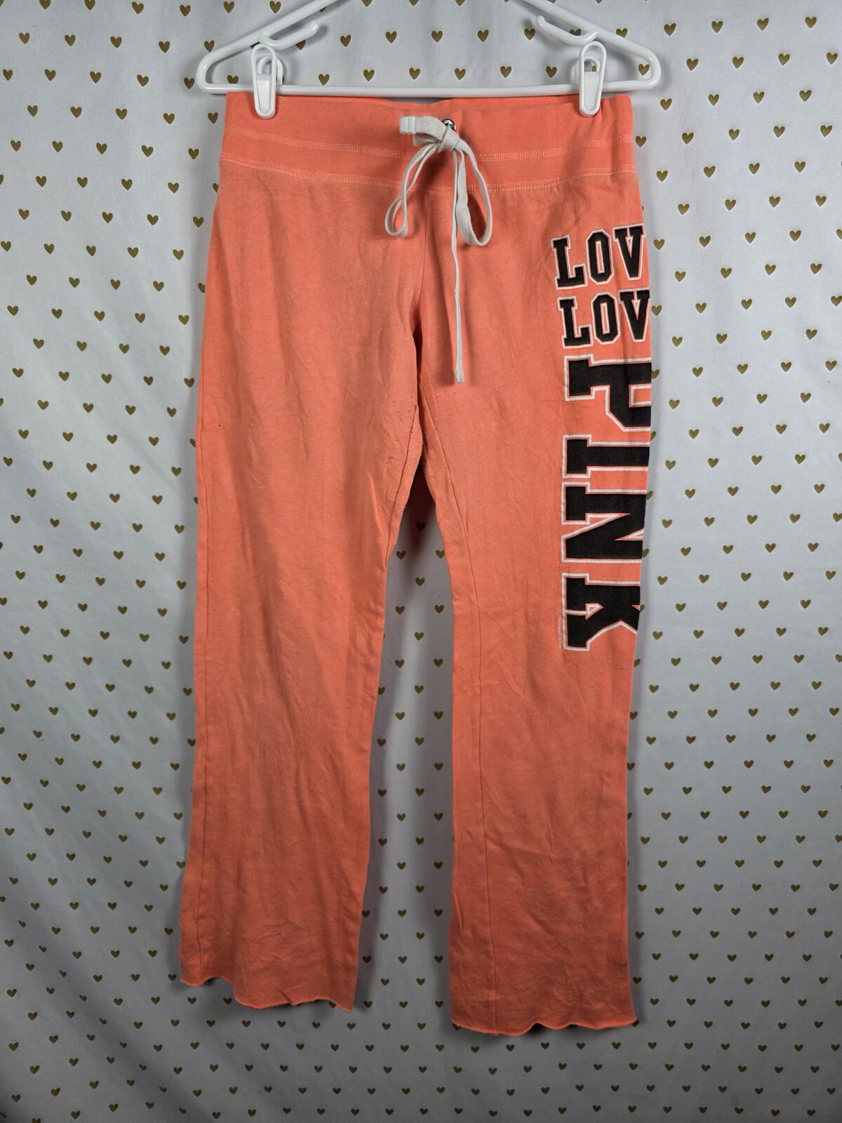 Victorias Secret PINK Sweats POCKETS Logo Sweatpants Small vintage