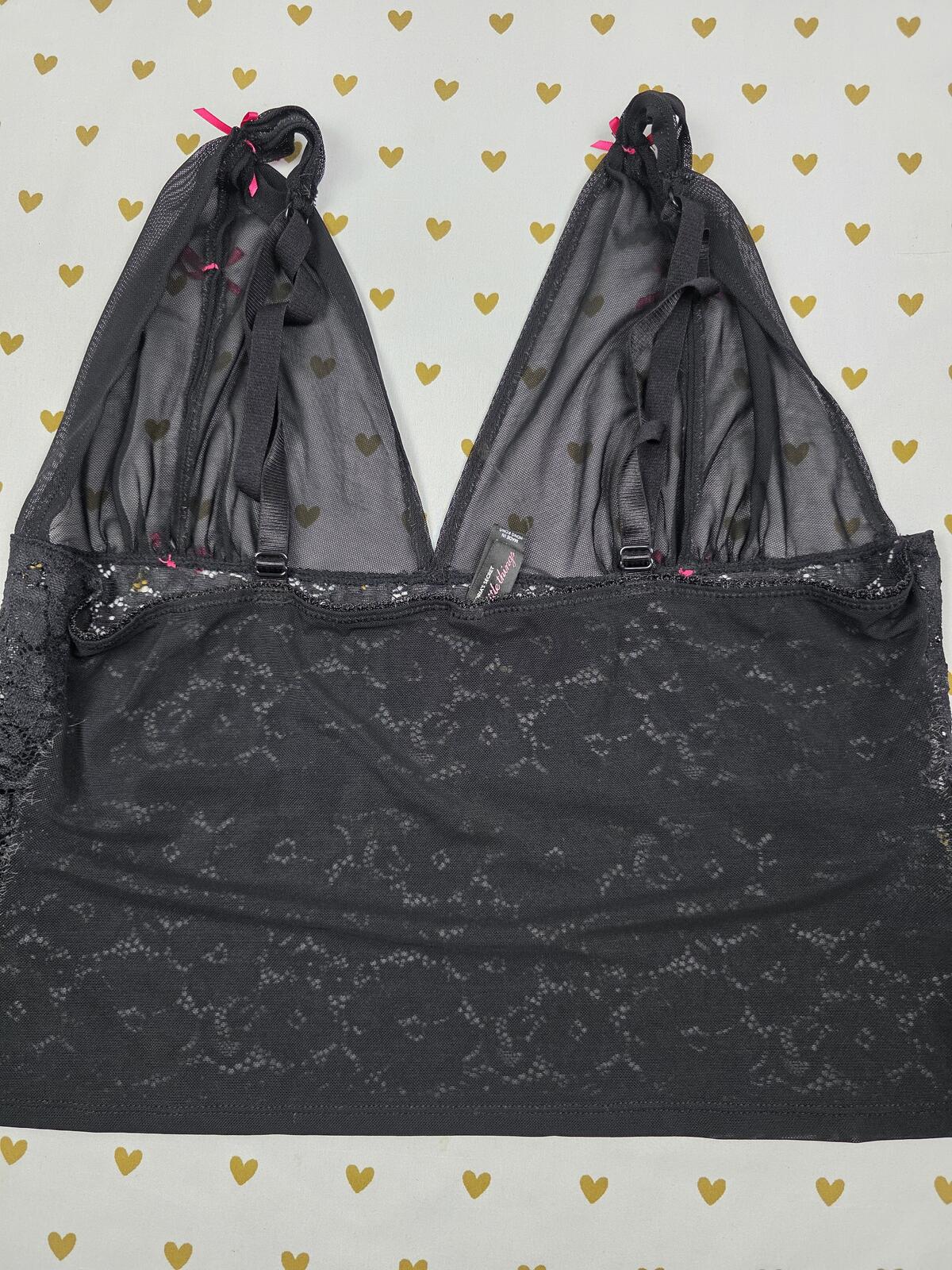 Victorias Secret SEXY LITTLE THINGS Peek A Boo Tank Top Babydoll Sheer MEDIUM