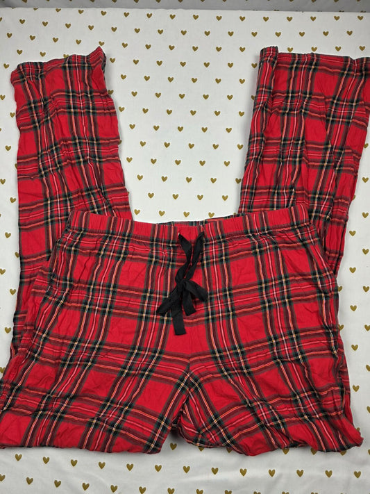 Victorias Secret Plaid Flannel Red Sleep Pants Pajama Bottoms Medium Long
