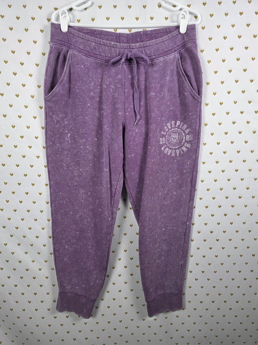 Victorias Secret PINK Purple Vintage Style Joggers Sweatpants Large