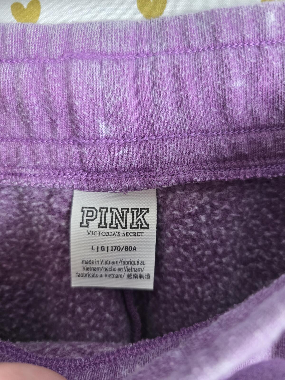 Victorias Secret PINK Purple Vintage Style Joggers Sweatpants Large