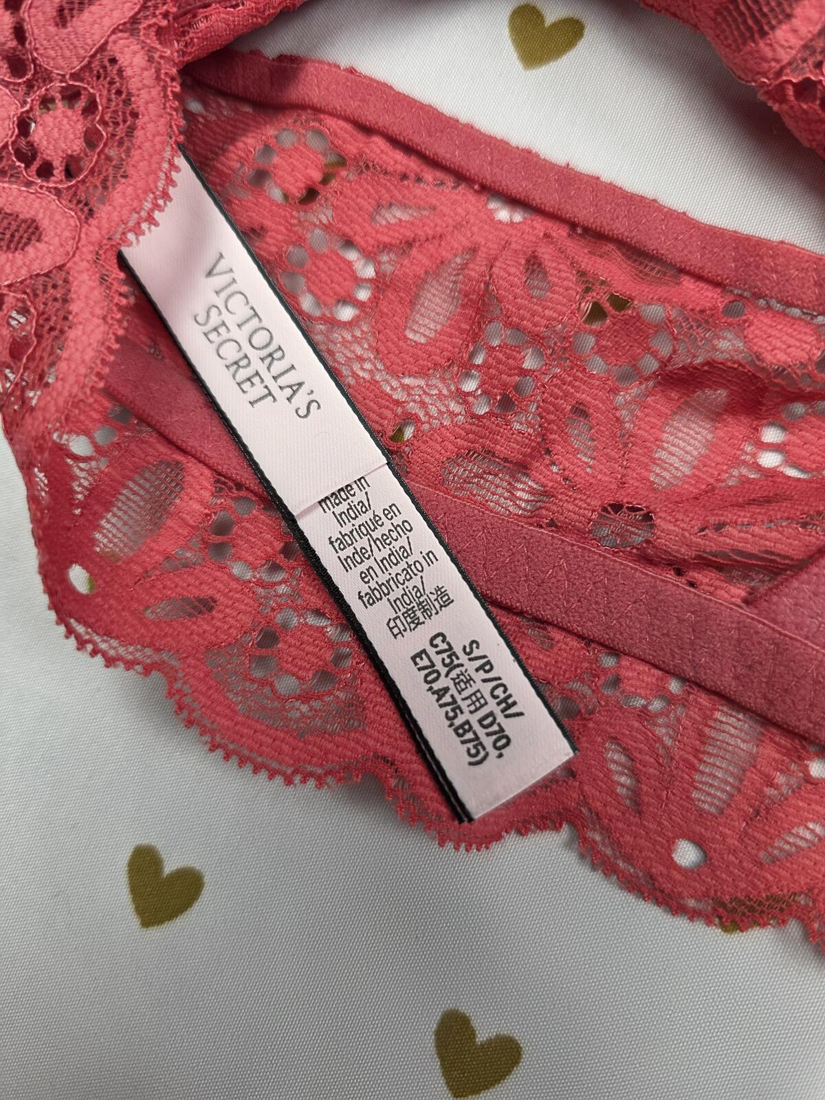 Victorias Secret Pink LOT OF 3 SMALL Lace Bralettes Bra Tops Tanks