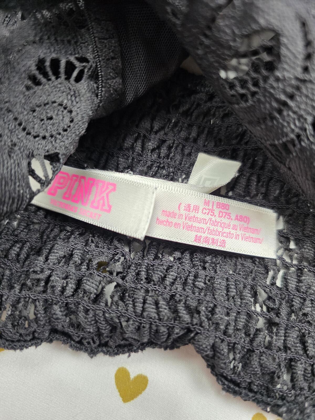 Victorias Secret Pink LOT OF 3 MEDIUM Lacey Cute Bralettes Bra Tops Tanks