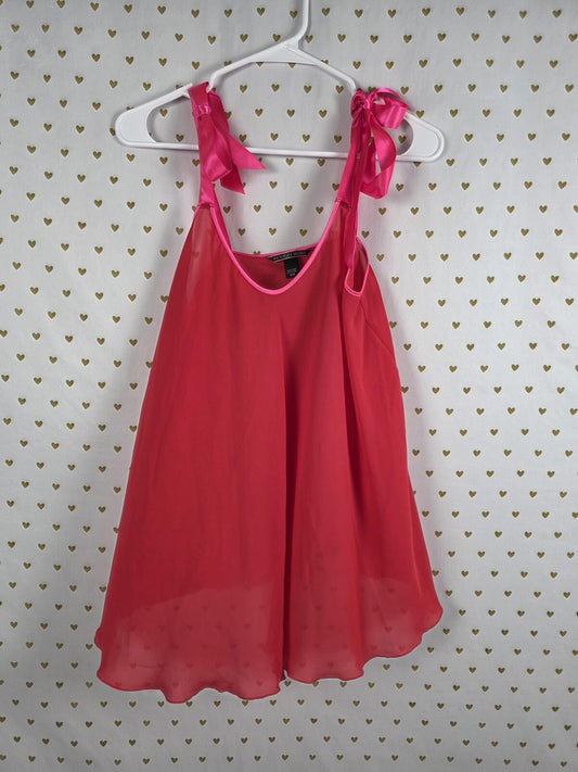 Victorias Secret Sexy Bow Tie Up Mesh Sheer Babydoll Nightie Lingerie MEDIUM