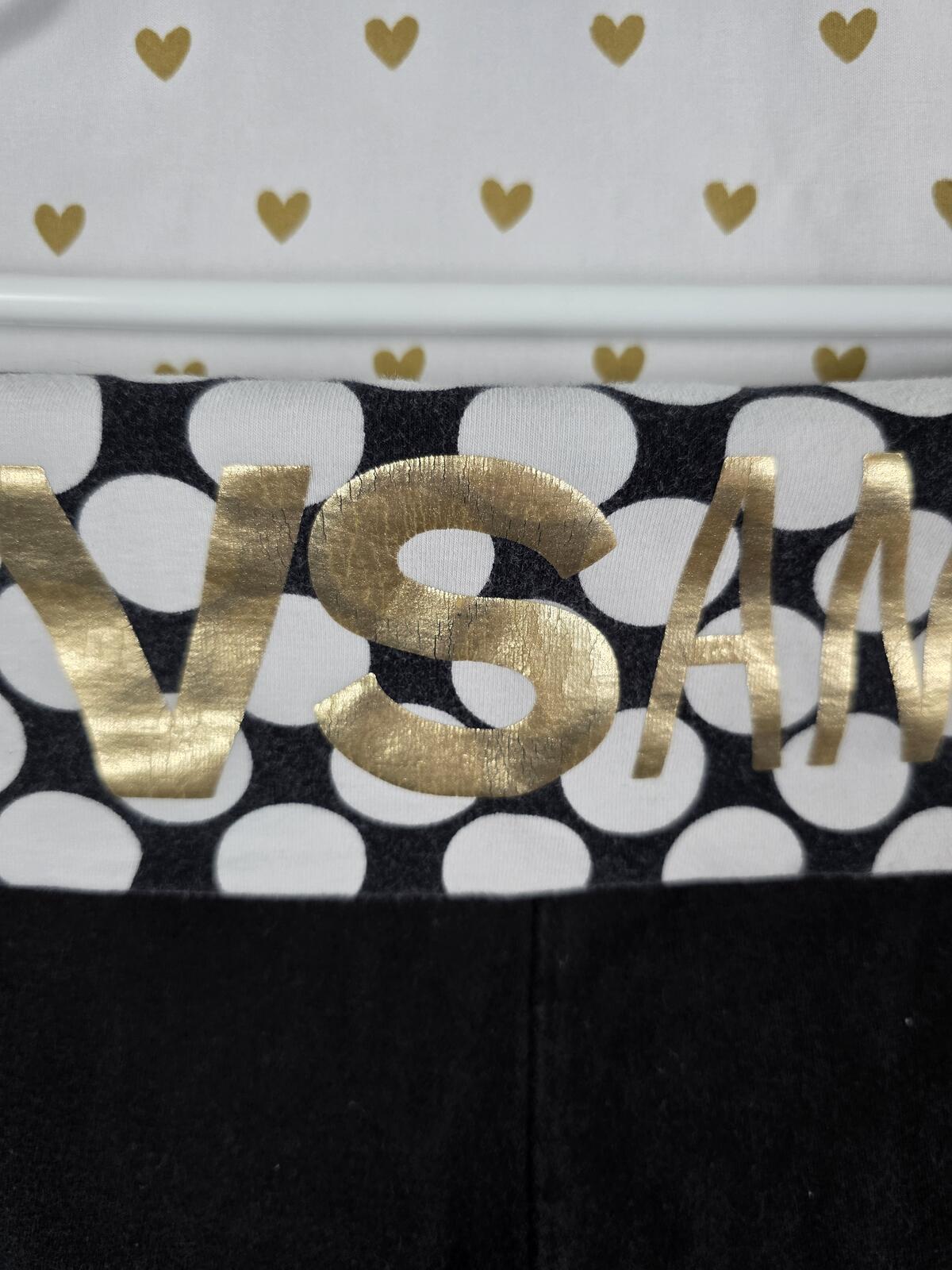 Victorias Secret VS BLING Gold FOLDOVER Yoga Pants Capri Y2k Vintage MEDIUM