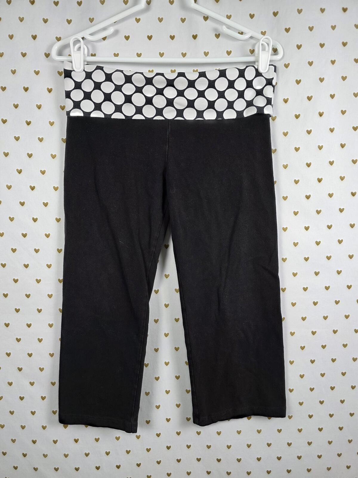 Victorias Secret VS BLING Gold FOLDOVER Yoga Pants Capri Y2k Vintage MEDIUM