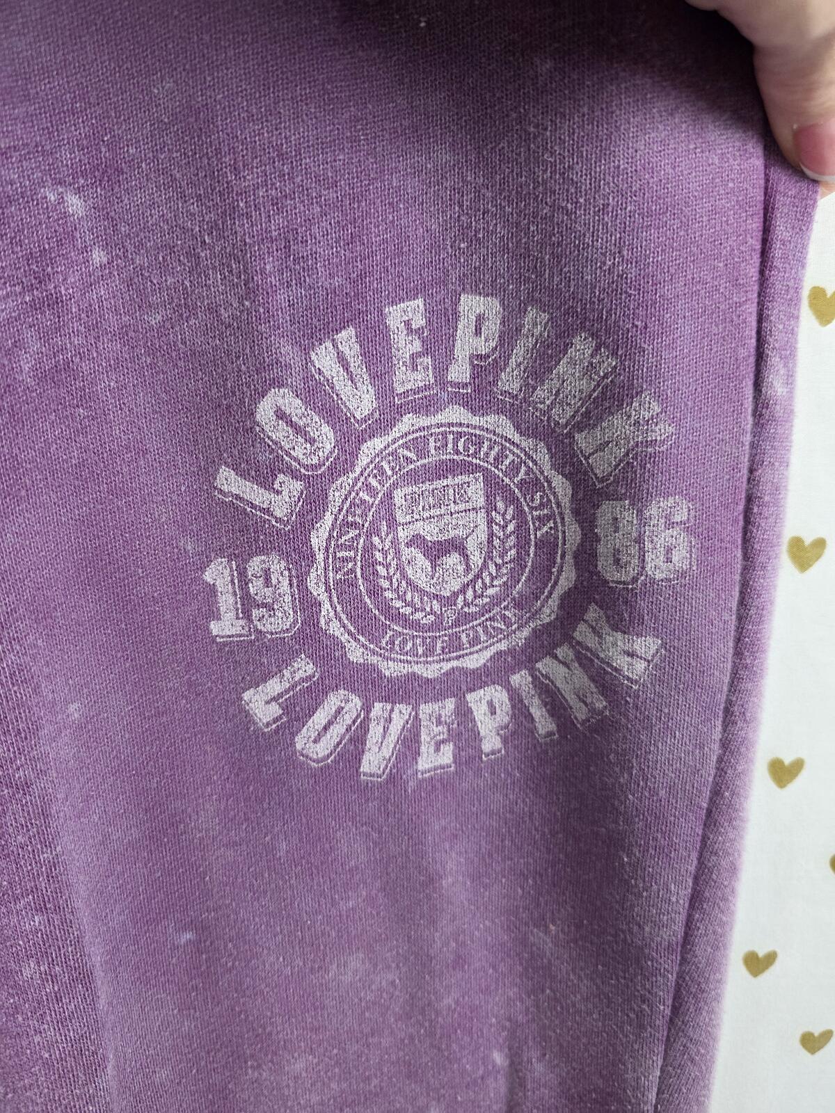 Victorias Secret PINK PURPLE Vintage Style Joggers Sweatpants Sweats Pockets L