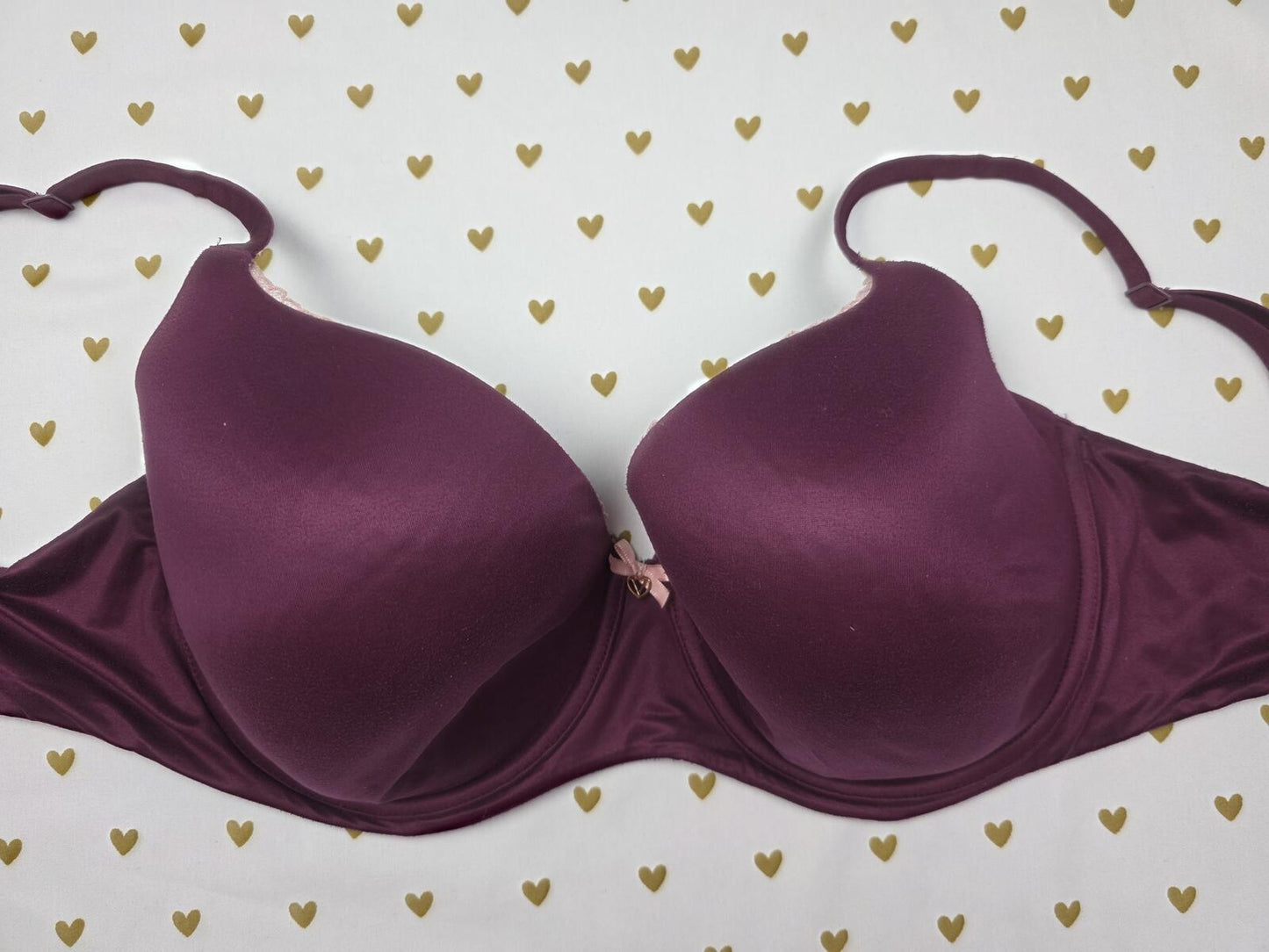 Victoria's Secret Body By Victoria Lined Demi Balconette Bra Maroon 36DDD