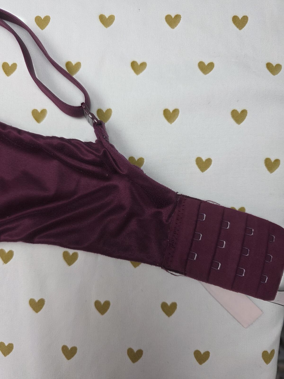 Victoria's Secret Body By Victoria Lined Demi Balconette Bra Maroon 36DDD